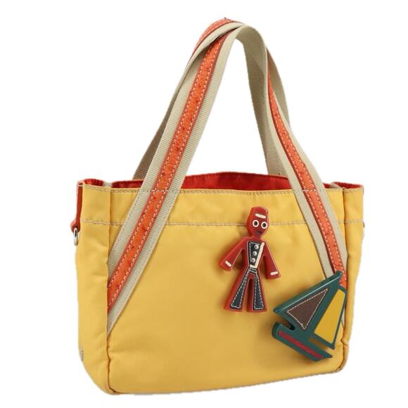 PRADA Hand Bag Nylon Yellow - Picture 1 of 9